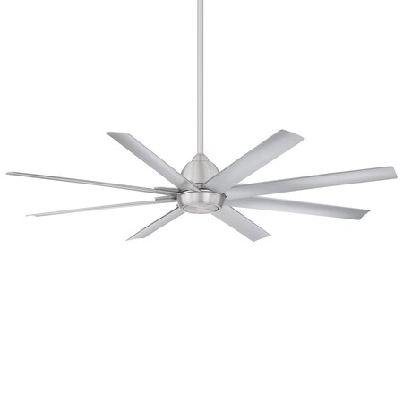 Wac Mocha XL Indoor and Outdoor 8-Blade Smart Ceiling Fan 66in Brushed Aluminum with Remote Control F-064
